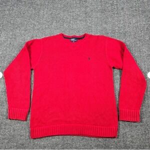 Polo Ralph Lauren Sweater Womens XL Red Knit Pullover‎ Crewneck Made in Japan